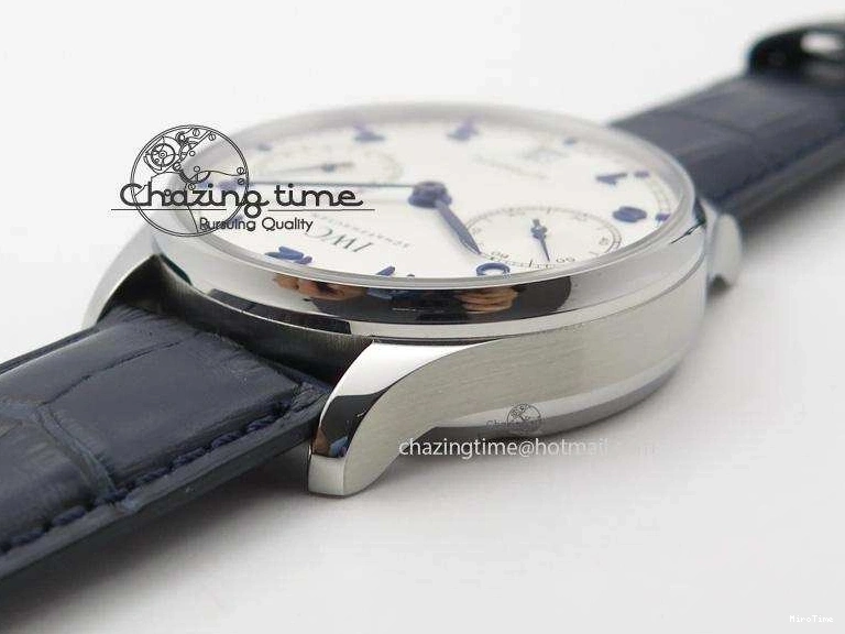 MIROTIME 0412 EasyCare Portuguese Real PR IW500705 ZF 1:1 Best Edition On Blue Leather Strap A52010 V 7310